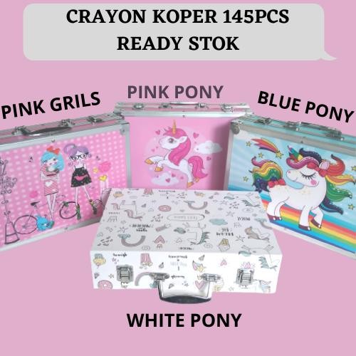 

SARI Crayon Art Set / Koper Set Crayon Mewarnai Anak 145 Pcs