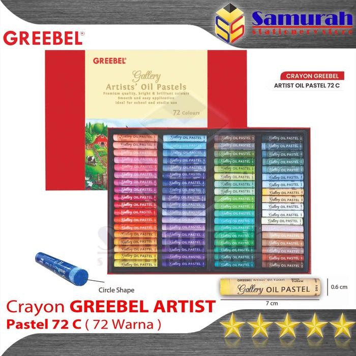 

SARI Crayon Greebel Artist 72 Warna / Krayon Gambar Profesional Mewarnai / Oil Pastel Art