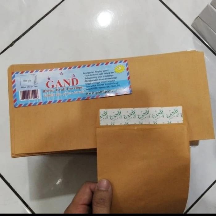 

SARI Amplop Coklat Uang Gaji Kabinet 11X24 Cm Gand Isi 100 Pcs Seal