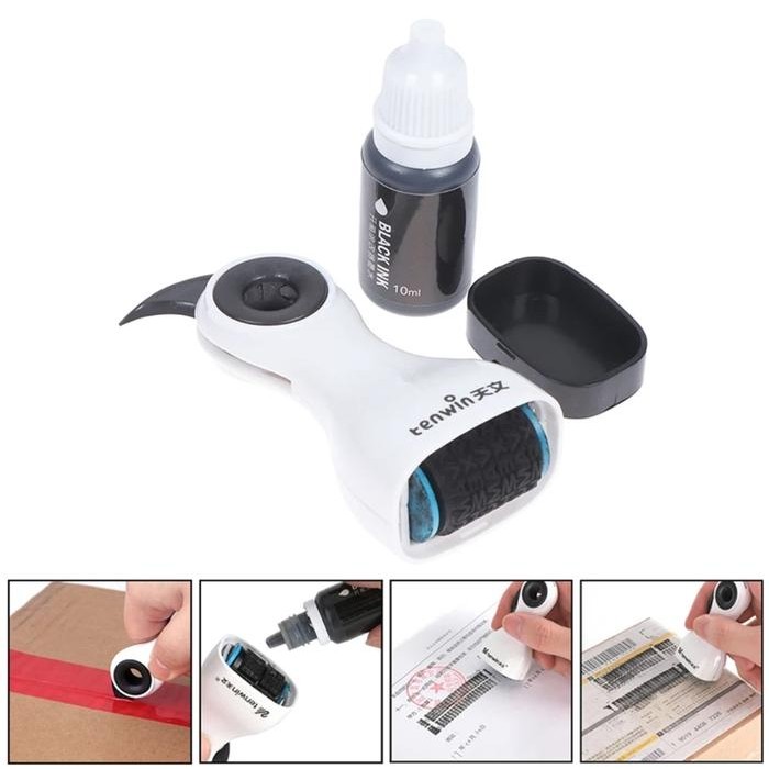 

5WUM Tenwin 7605-1 Ink Roller Stempel Keamanan Privacy Seal White