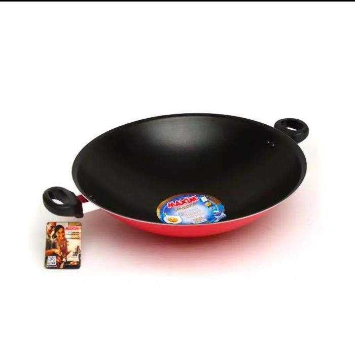 Maxim-Wajan/Wok 36 Cm Anti Lengket/Wok Teflon Valentino 36Cm.