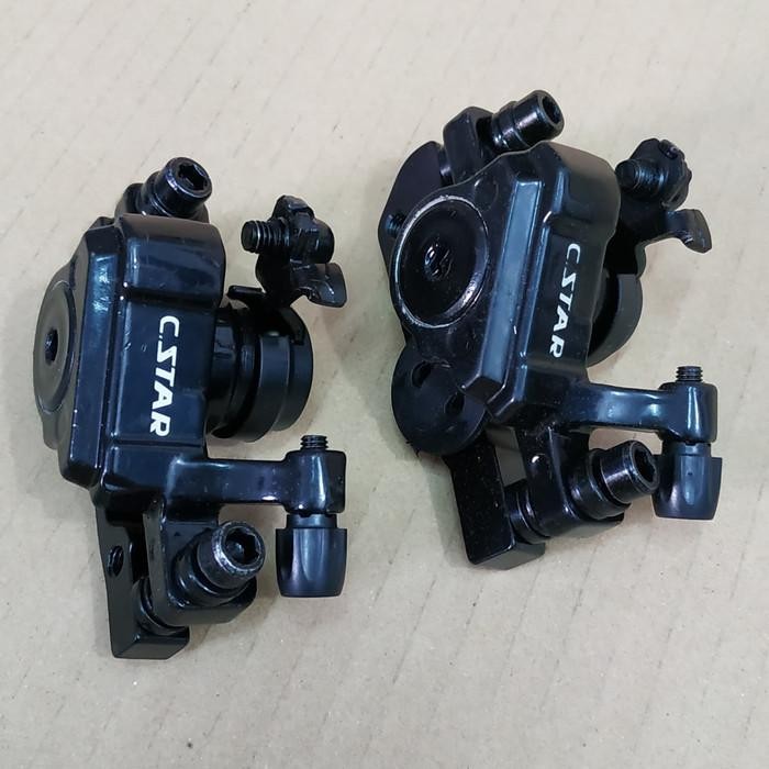 kaliper rem disc brake MEKANIK 160MM sepeda mtb seli HITAM CSTAR