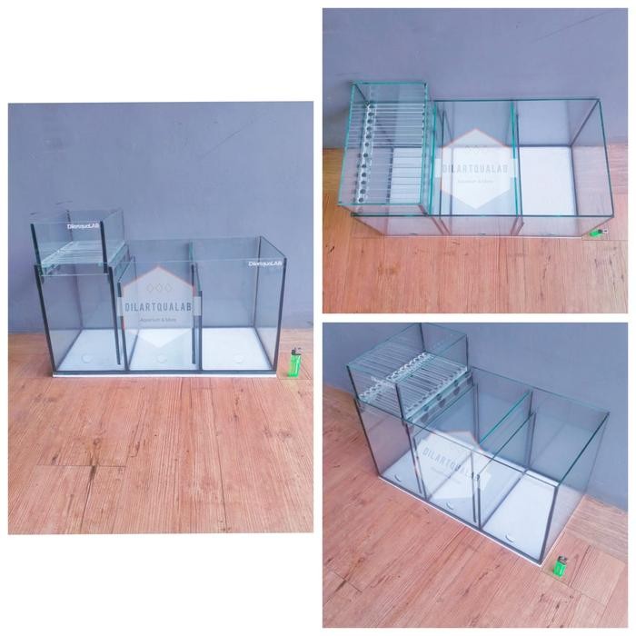 Sump Filter Custom + Box Kapas 60X30X30 Cm 3 Chamber Pre Order
