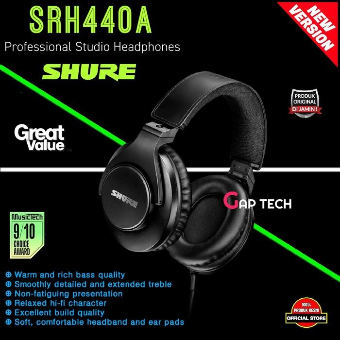 Shure SRH440A / SRH 440A / SRH 440 A Professional Studio Headphones Original