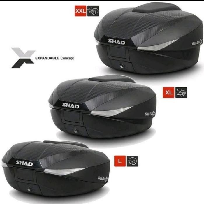 BOX MOTOR SHAD SH 58X NEW BOX BY SHAD / TOP BOX SHAD SH58X SERI NEW CARBON KODE 295