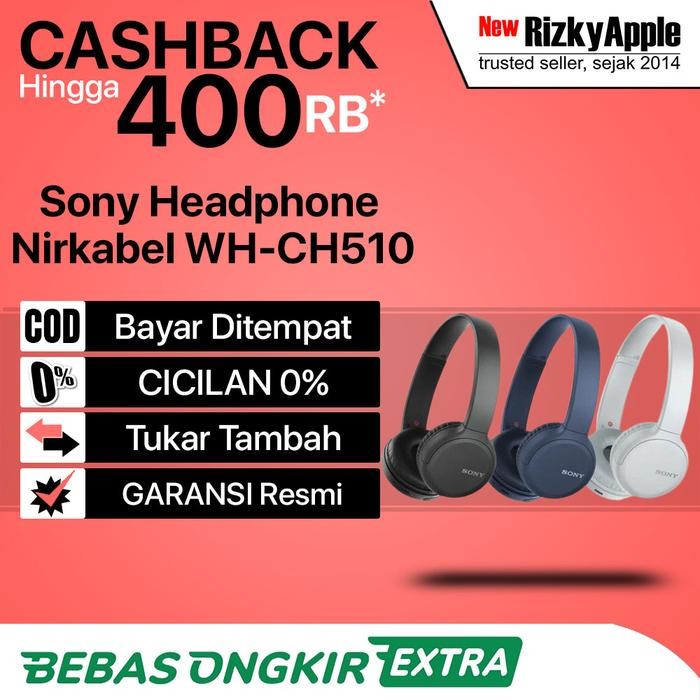 Sony WH CH510 Extra Bass Bluetooth Headphone Wireless Headset / CH 510