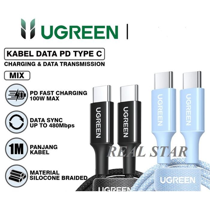 Ugreen Kabel Type C To C 5A Pd 100W Fast Charging 15267/15271/15275