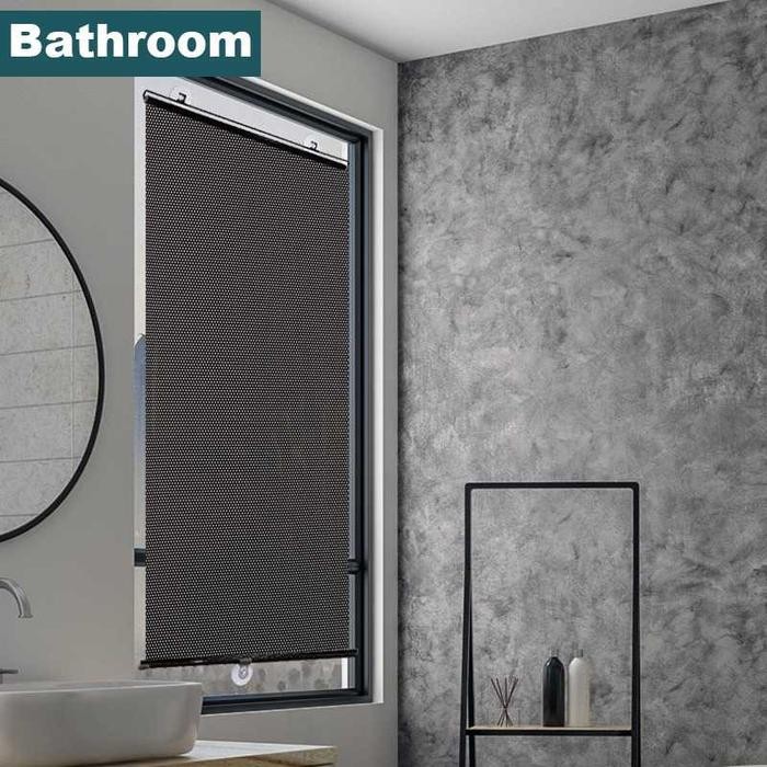 Roller Blind Tirai Penutup Jendela Kaca Tempel Gorden Rumah Kantor