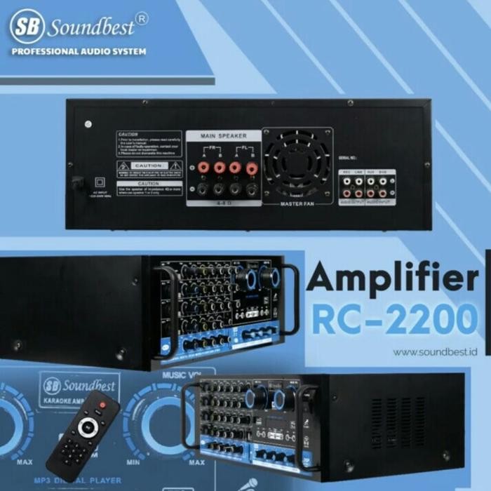 AMPLIFIER KARAOKE SOUNDBEST RC 2200 BLUETOOTH