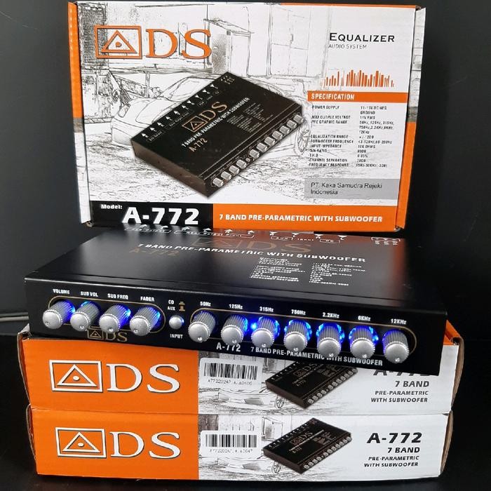 PRE AMP PARAMETRIK ADS A-772 PARAMETRIK EQUALIZER AUDIO