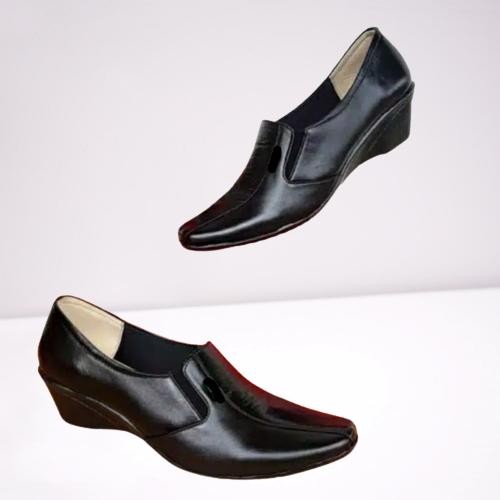 nur Sepatu pantofel wanita kulit original kickers formal kerja wedges COD Karet Pesta Heels Shoes