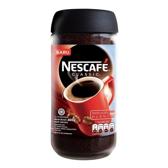

Nescafe Classic Kopi Bubuk 200gr Jar Botol