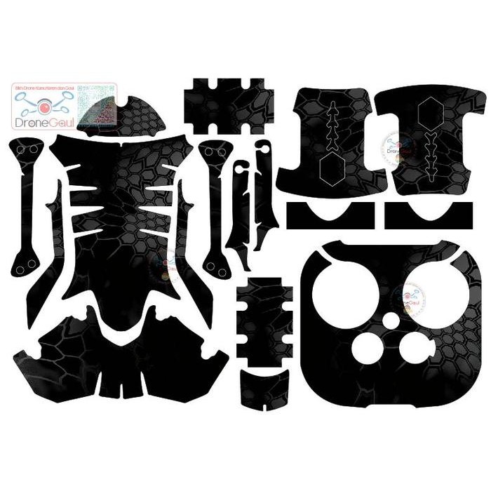 STICKER DRONE DJI INSPIRE 1 CAMUFLAGE BLACK MOTIF