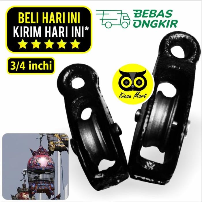 KATROL KEREKAN SANGKAR BURUNG PERKUTUT BENDERA MINI PULLEY INCH KTR