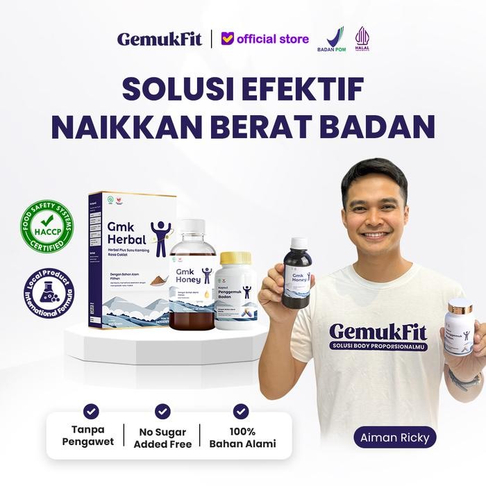 GemukFit 1 Madu + 1 Kapsul Obat Penggemuk Badan Original Dan BPOM