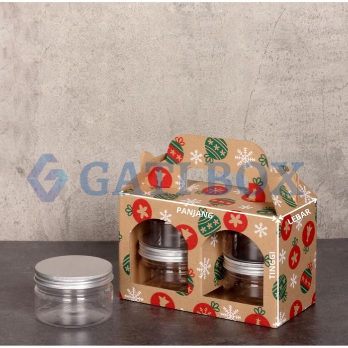 

Box Jinjing Hampers Natal Dus Toples Jar 600ml Isi 2 Parcel Christmas