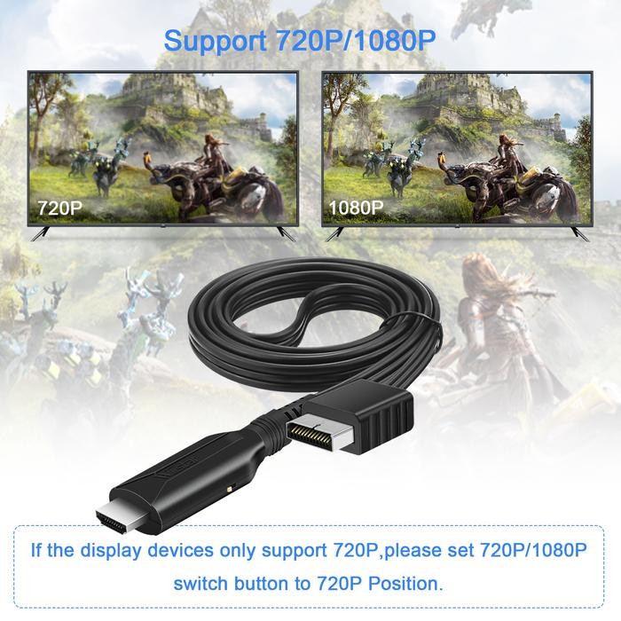 Bisa Spk Ps1/Ps2 To Hdmi Compatible With All Ps1/Ps2 Display Modes, 1080P, Pure Digital Hdmi