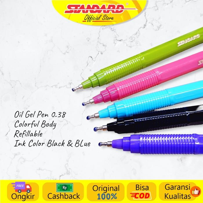 

Standard - Pulpen ST009 Ceramic Ball 0.38 / 0.5 ( Alat Tulis / Pen / Ballpoint / Pena )