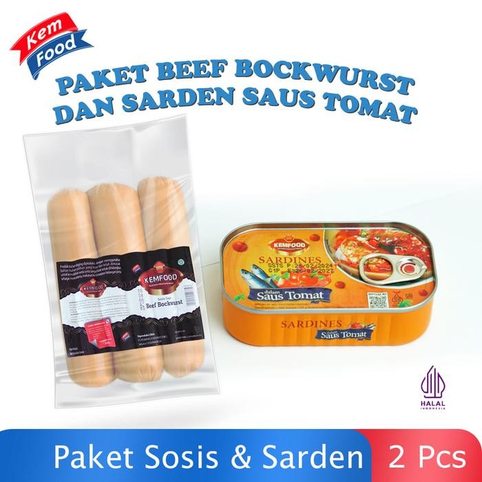 

READY PAKET SIMPLE SOSIS SAPI BOCKWURST JUMBO 204G + SARDEN SAUS TOMAT 125G