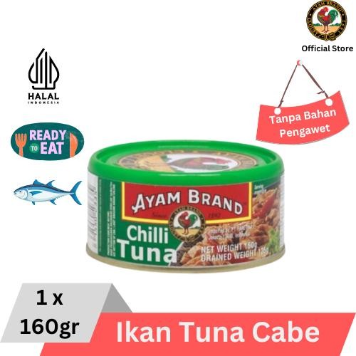 

READY AYAM BRAND IKAN TUNA KALENG CABE PEDAS 160G