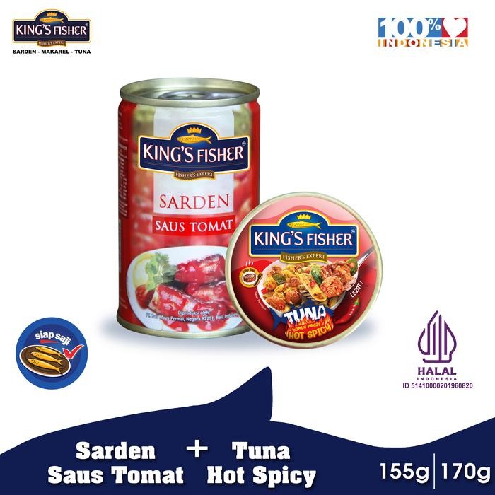 

READY PAKET SARDEN SAUS TOMAT 425G + GRATIS TUNA SPICY KING'S FISHER KALENG