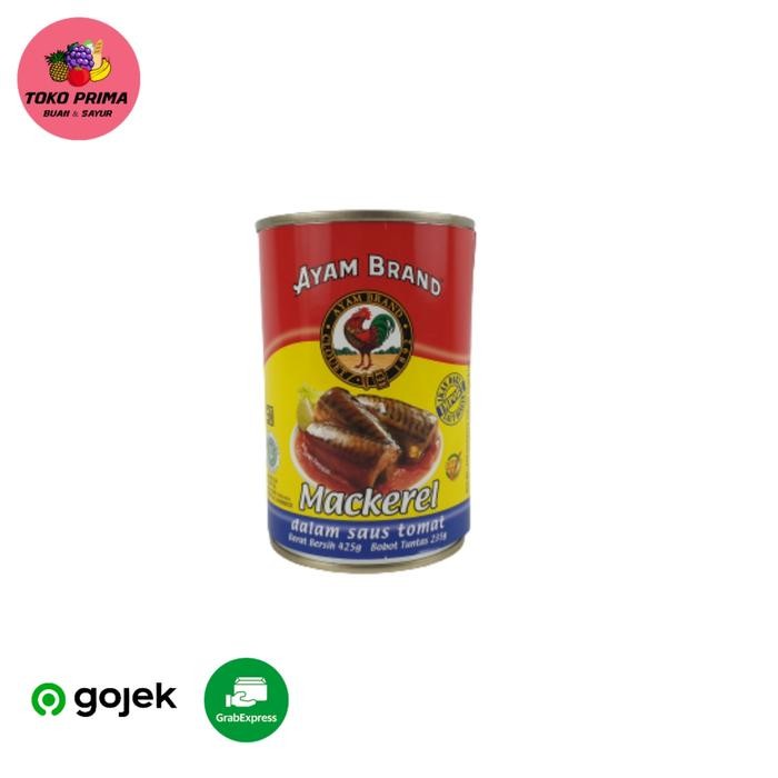 

READY AYAM BRAND MACKEREL SAUS TOMAT 425GR - IKAN MAKAREL KALENG