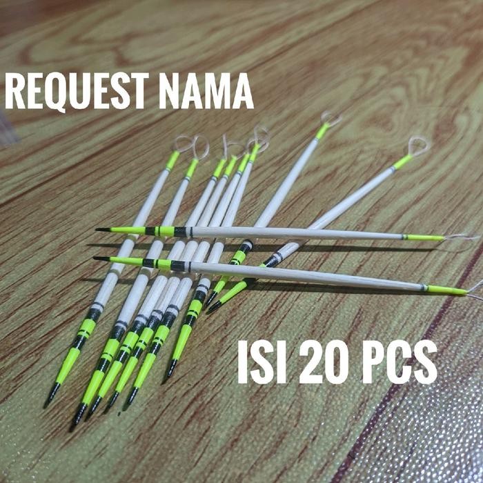

pelampung pancing ikan mas pake nama kayu premium super ngambang dan sensitif isi 20 pcs