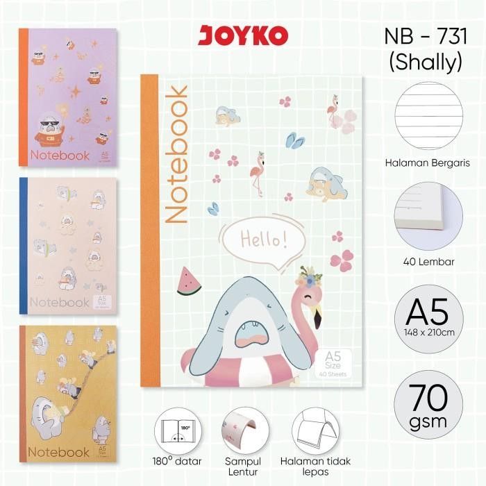 

Buku Tulis Catatan Bergaris Ruled Notebook Joyko NB-731 Shally A5