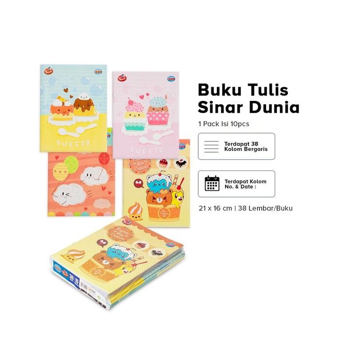 

10 Pcs Buku Tulis Sidu 38 Lembar