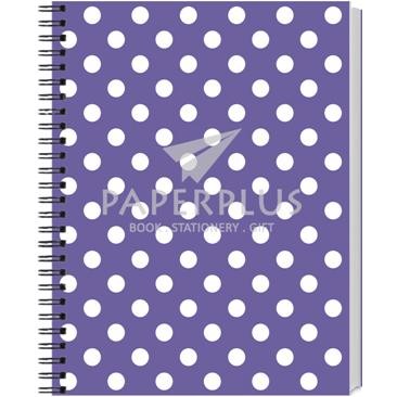 

Notebook Double Wire B6 Polkadot Ungu