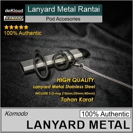 

Authentic Universal Metal Lanyard With 3 Rubber Rings tali gantungan rantai stainless steel karet