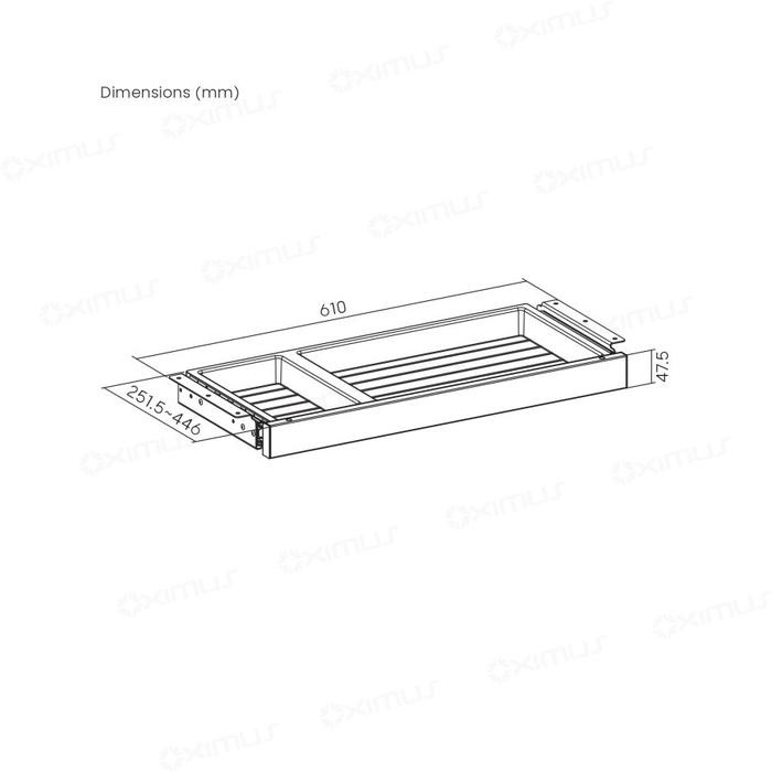 

Under-Desk Drawer Laci Bawah Meja OXIMUS C251 Hitam Putih Solusi praktis untuk menambah ruang