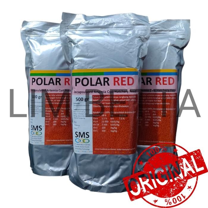 TERSEDIA ARTEMIA POLAR RED 500G SHELL FREE ASLI