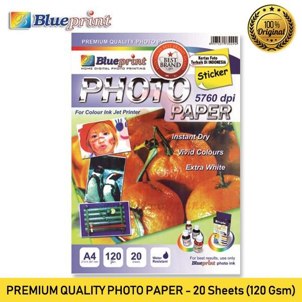 

Blueprint Glossy Stiker 20 Sheet A4 120 gsm