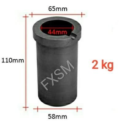 2 Kg - Graphite Grafit Crucible Melting Pot -Gratisongkir