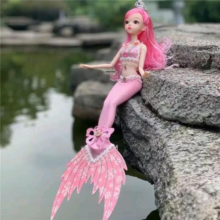 Boneka Mermaid Doll Putri Duyung 40Cm / Boneka Putri Duyung Hadiah Ulang Tahun Anak Anak / Putri