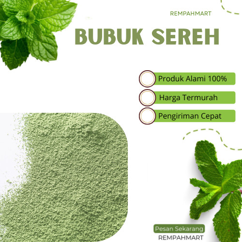 

500g Bubuk Sereh Premium / Serei Bubuk Murni Pure Lemongrass Bumbu Masak dan Herbal 500 Gram Rempahmart