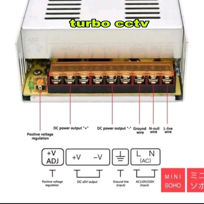 POWER SUPPLY ADAPTOR SWITCHING LED 12V 30A 12 VOLT 12 VOLT 30 AMPERE