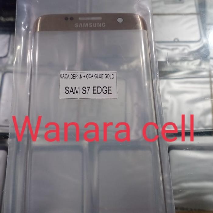 KACA LCD KACA DEPAN LCD TOUCHSCREEN SAMSUNG GALAXY S7 EDGE GOLD OCA