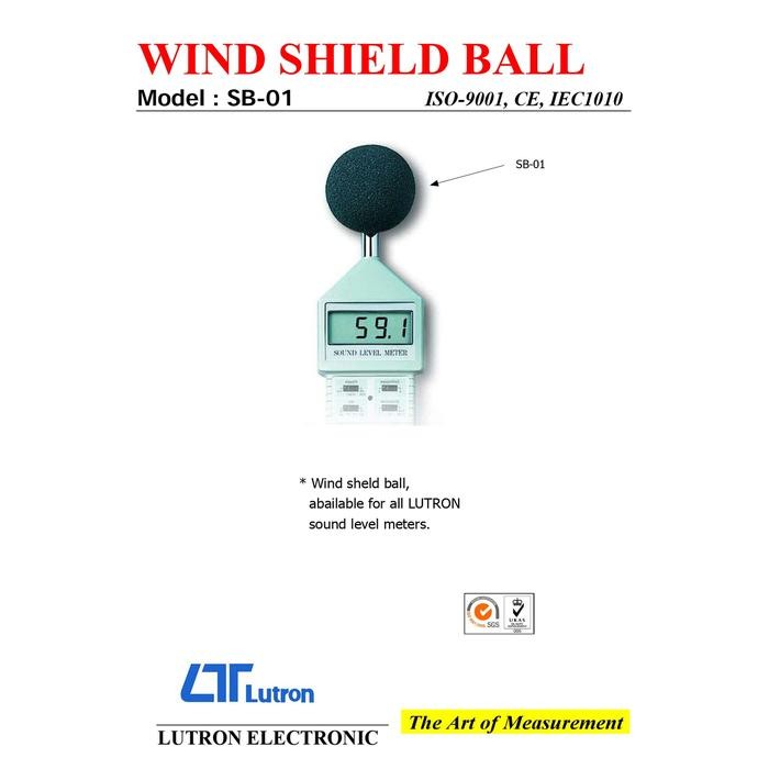 LUTRON SB-01 WIND SHIELD BALL UNTUK SEMUA PRODUK SOUND LEVEL LUTRON