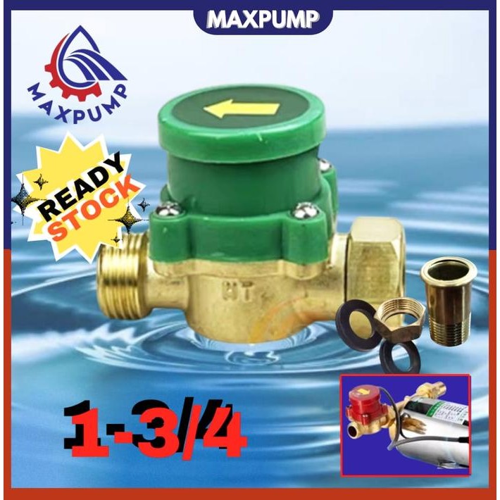 ready MAXPUMP 1-3/4 Flow Switch Saklar Otomatis Pompa Air Booster Brass Switch Flow Switch Pompa Air