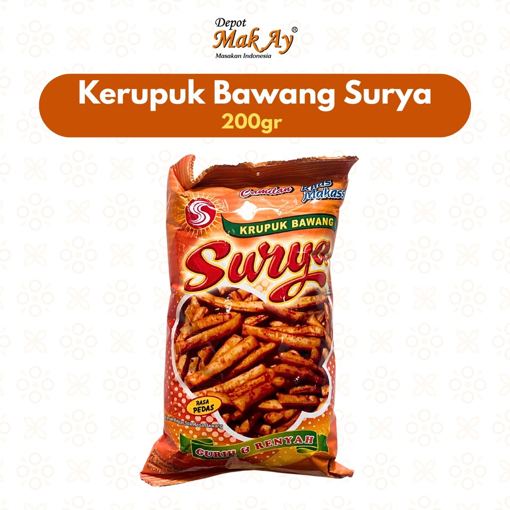 

Kerupuk Bawang Surya 200gr | Camilan | Jajanan | Surabaya | Snack | Makanan | Kuliner | Enak | Nyemil