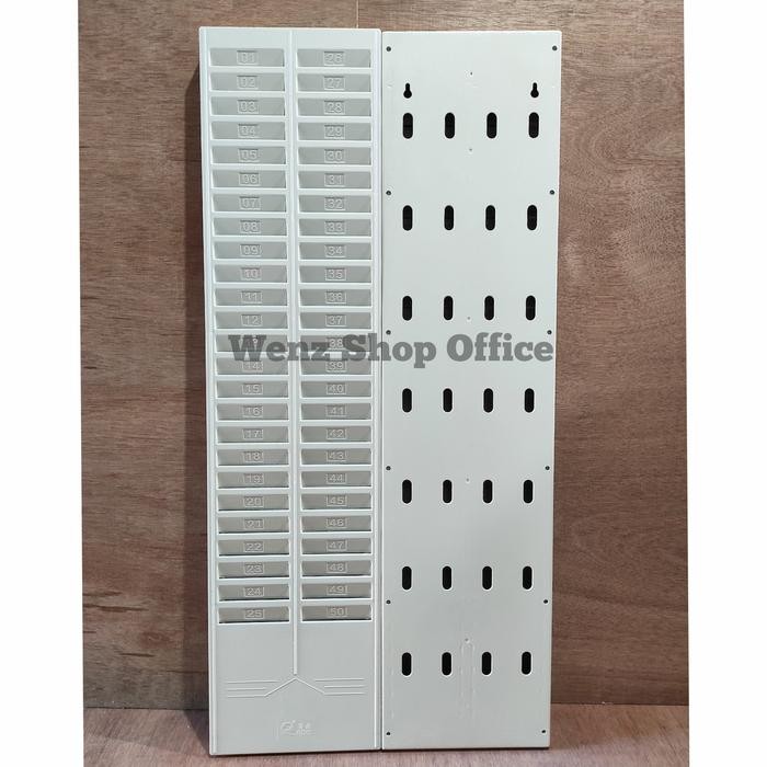 

Baru Rak Kartu Absen Plastik 50 Slot Organizer Meja Kantor
