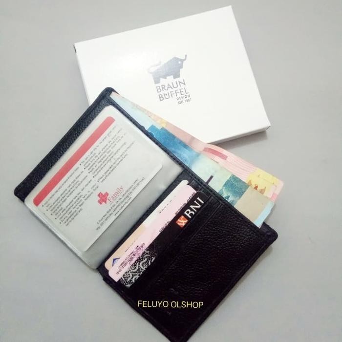 

Baru Dompet Kartu Kulit Braun Buffel Motif Polos Elegan Model 676