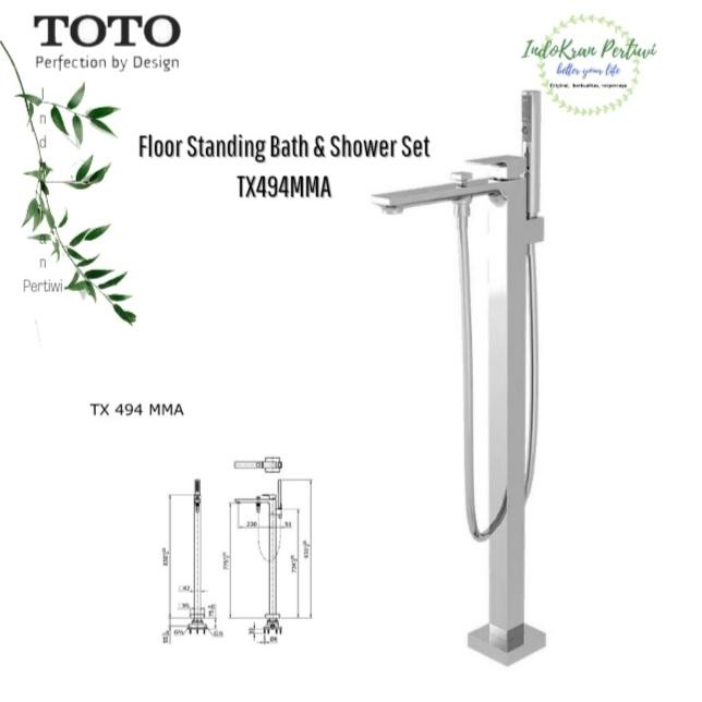 Kran Bathtub Floor Standing TOTO TX494MMA & Shower Set / Kran Bathtub TOTO