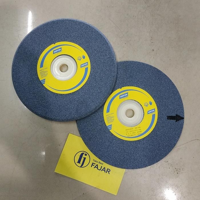 Batu Gerinda Grenda asah mata gergaji serong 6 inch Norton abu abu