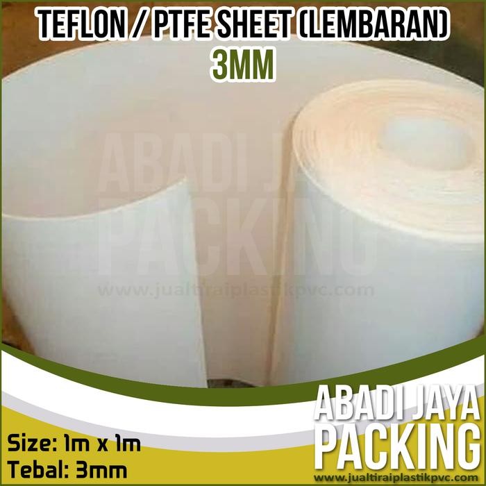 ptfe sheet / teflon lembaran / teflon ptfe 3mm x 1m x 1m