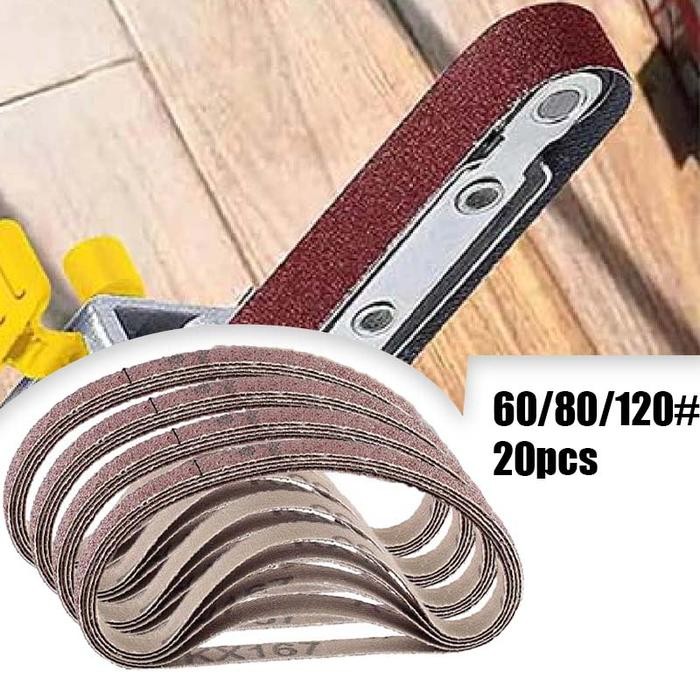 20pcs Amplas Belt 10x330 Mm Belt Sander Rakitan Adaptor Gerinda Amplas Mini Belt Sander