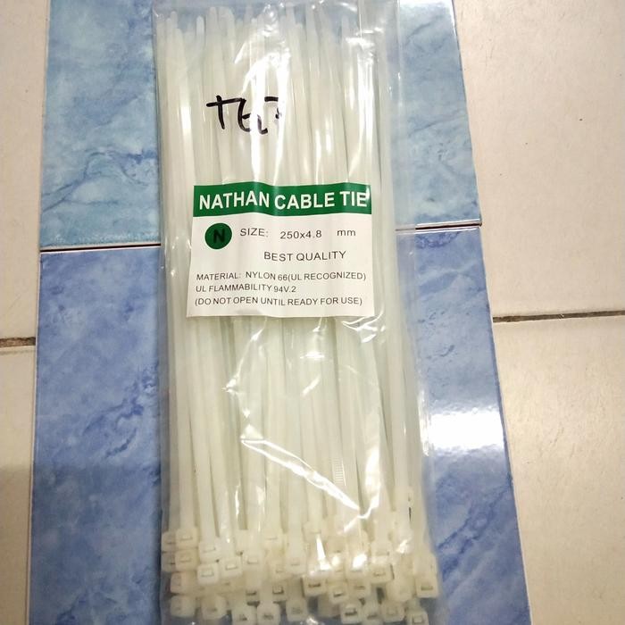 

NATHAN CABLE TIE /KABELTIS /PENGIKAT PUTIH (STRONG TEBAL 4.8 X 250mm)