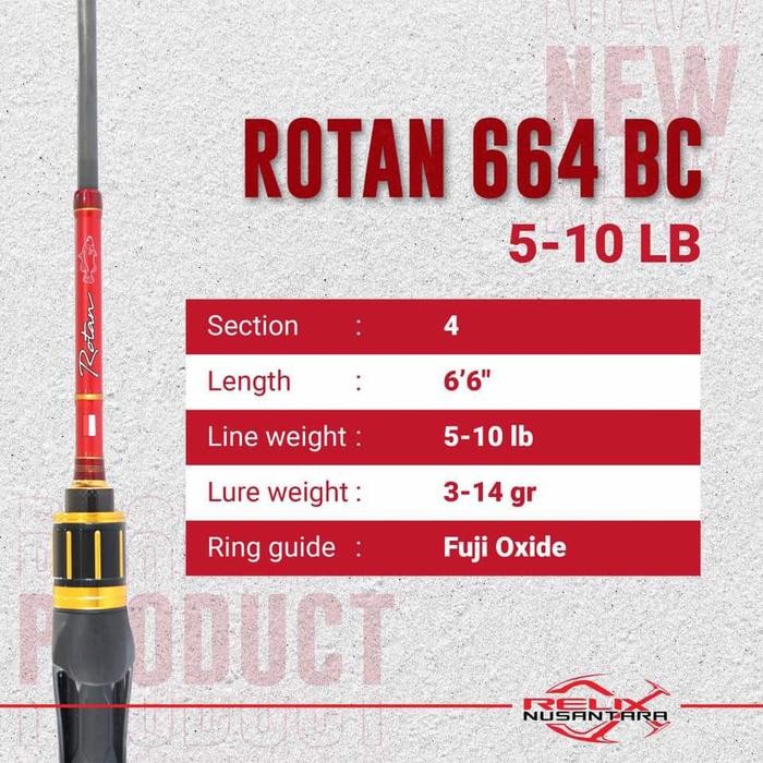 JORAN BC RELIX NUSANTARA ROTAN 2-6LB 5-10LB TRAVEL ROD FUJI